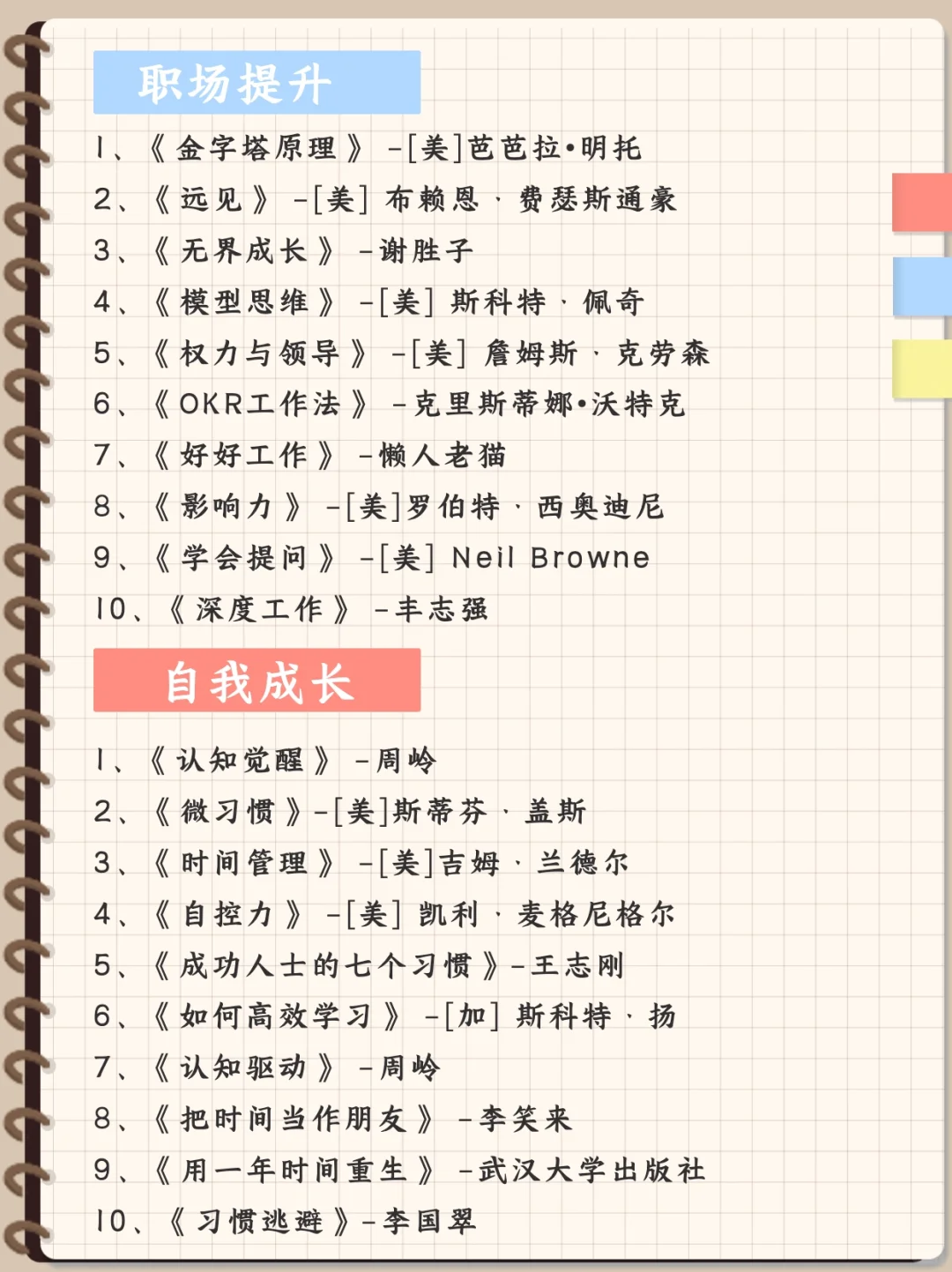 100本高质量书单，女生自我成长必读🔥
