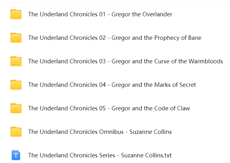 5本 穿越地下奇幻世界 The Underland Chron