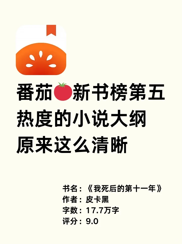 番茄🍅新书榜第五热度的小说大纲原来是这