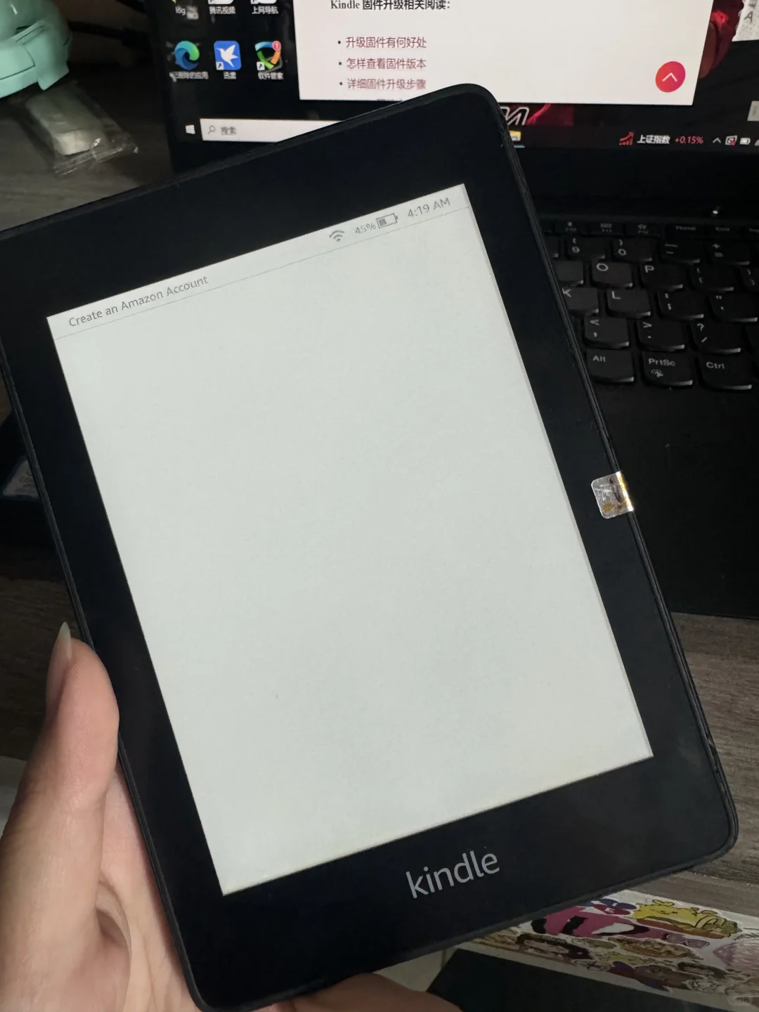 Kindle kpw4创建账户时卡在这里了怎么办