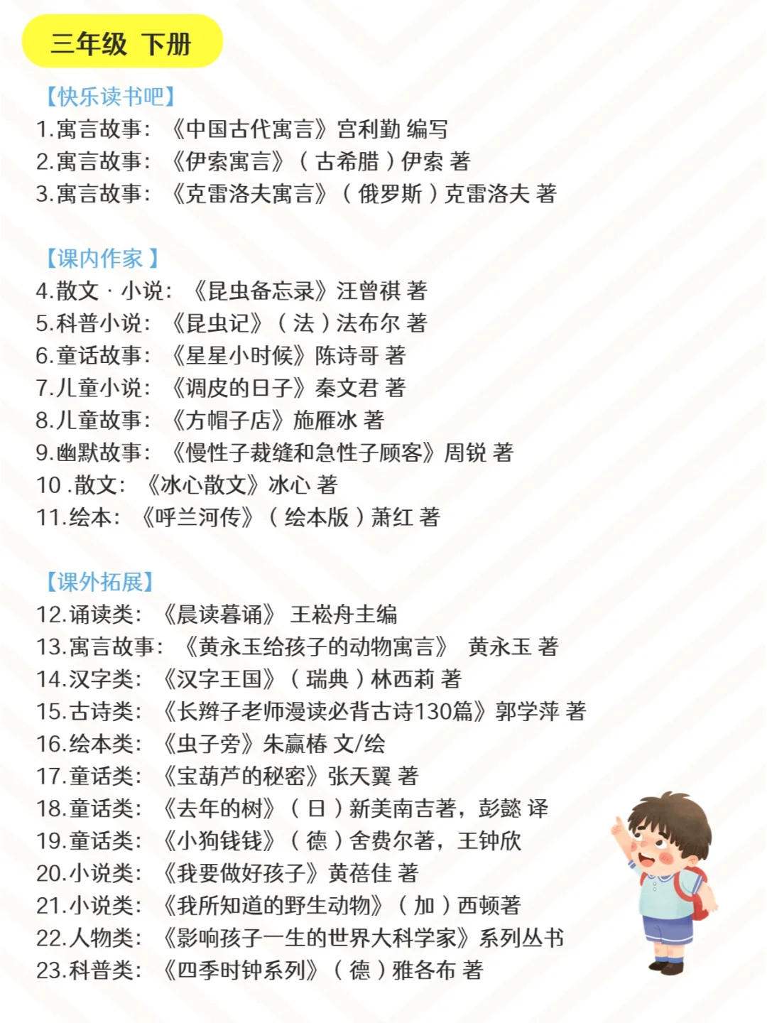2024最新 | 官方推荐小学生阅读书单