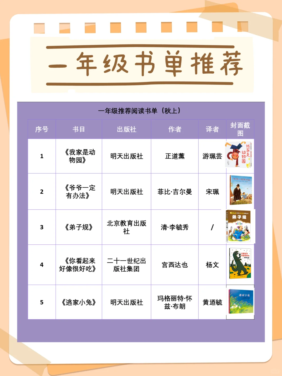 📚🌟【一年级全年阅读计划！】