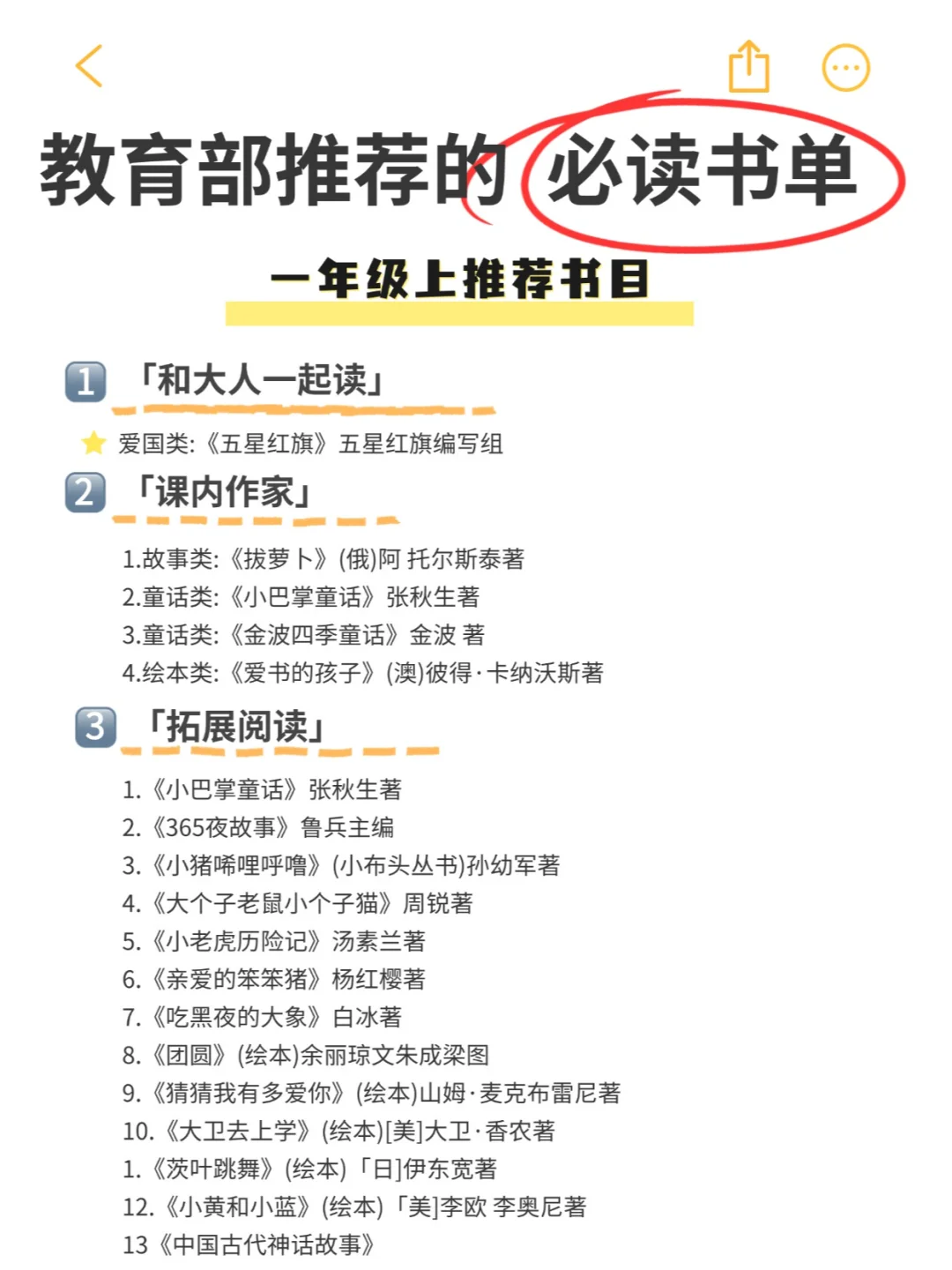 1-6年级的快乐读书吧必读书目！！
