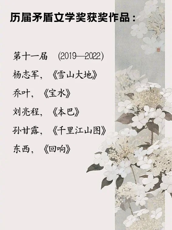 泛读书单🔥历届茅盾文学奖获奖作品全清单
