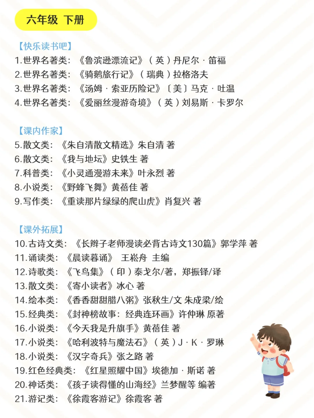 2024最新 | 官方推荐小学生阅读书单