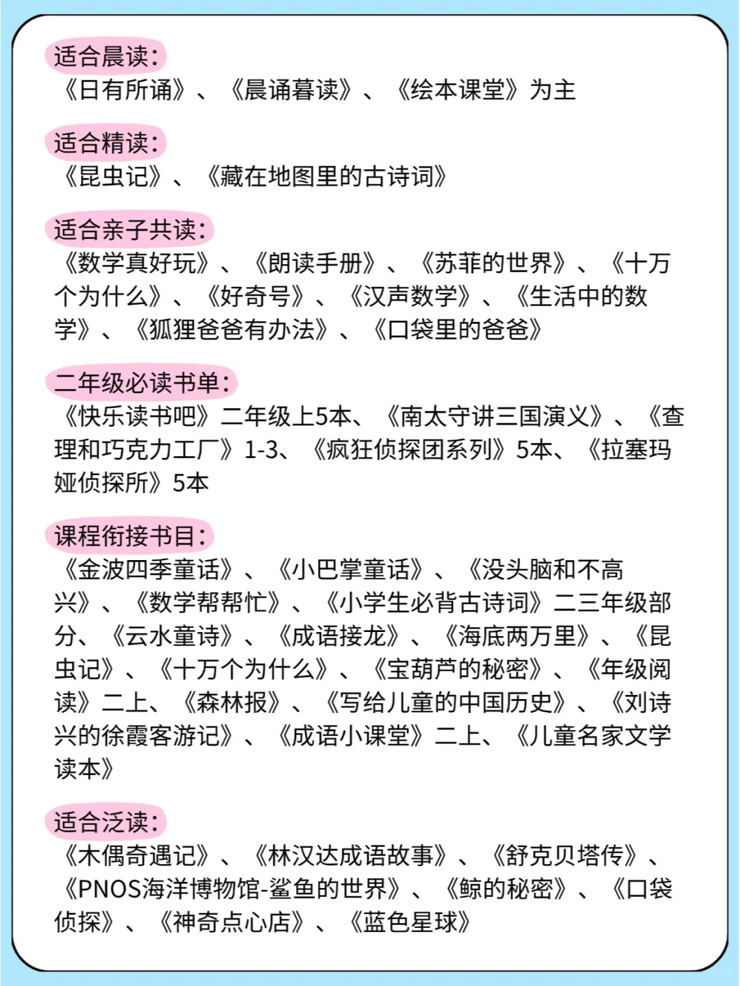寒假逆袭，海淀小学名校超全推荐书单整理