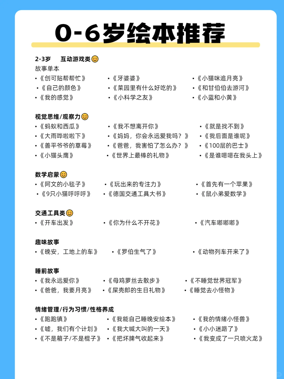 # 0-6岁绘本大合集✨坚持阅读静待花开宝子