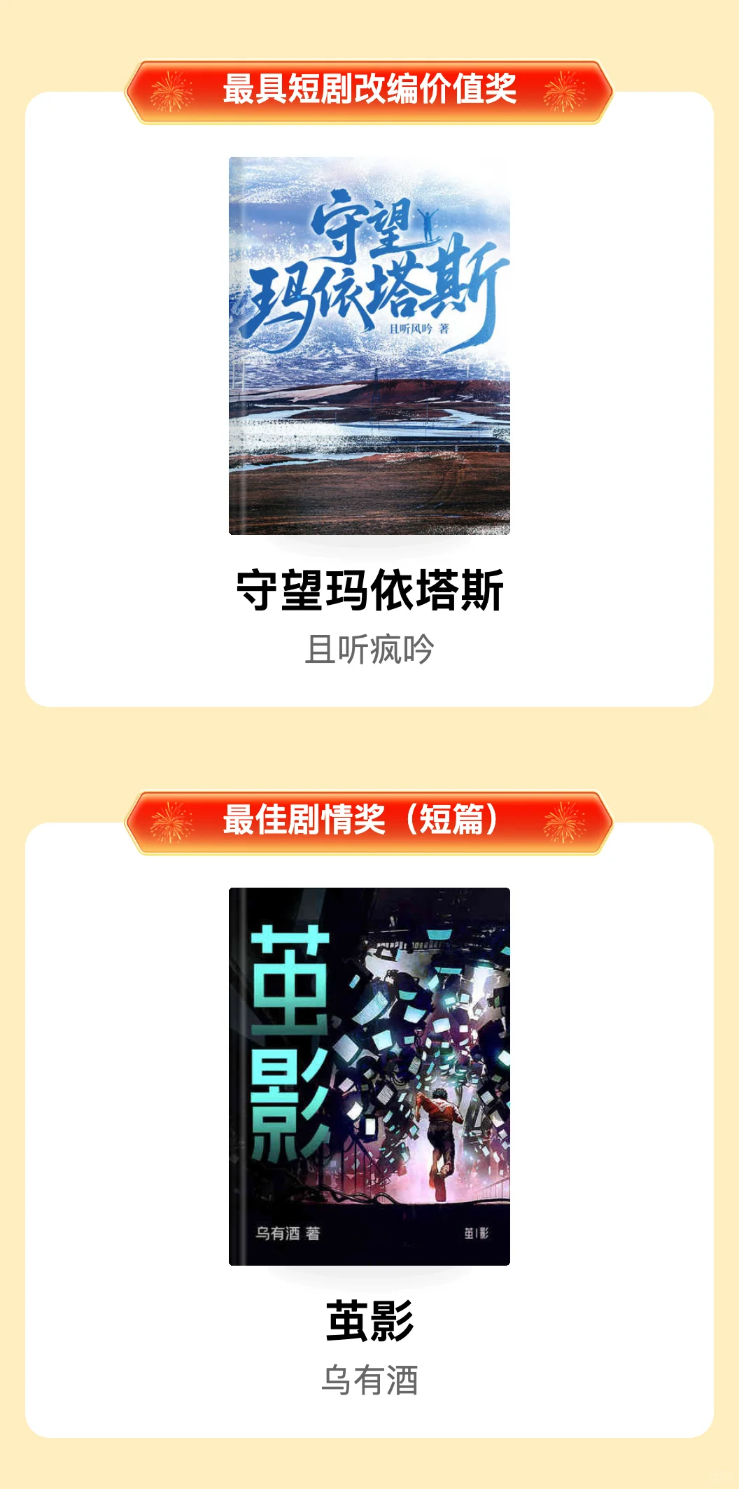 第五届七猫现实题材征文大赛获奖名单公布！