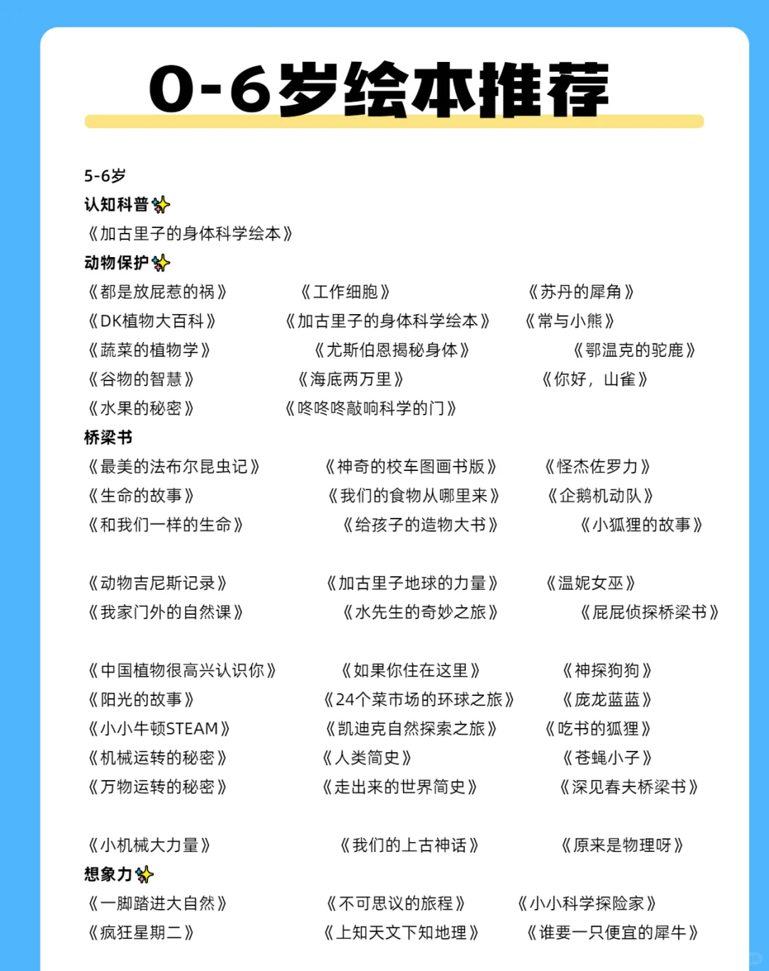 # 0-6岁绘本大合集✨坚持阅读静待花开宝子