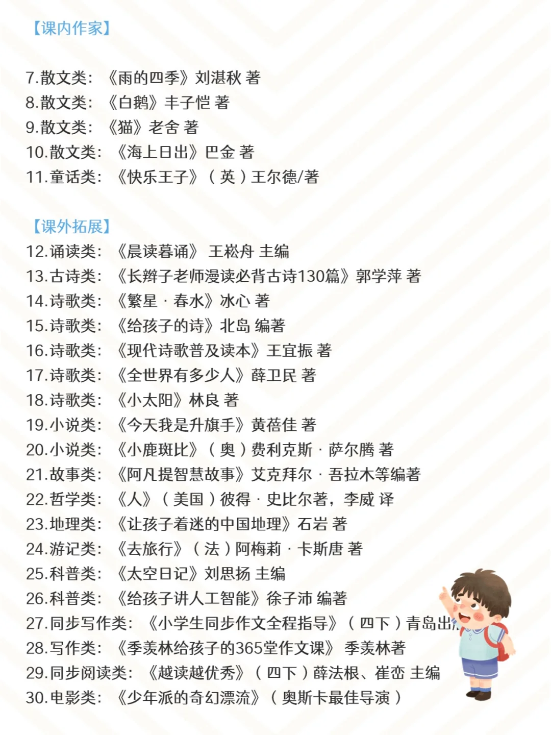 2024最新 | 官方推荐小学生阅读书单