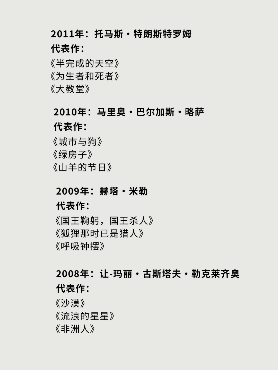 建议收藏❗️诺贝尔文学奖得主及其代表作（2）