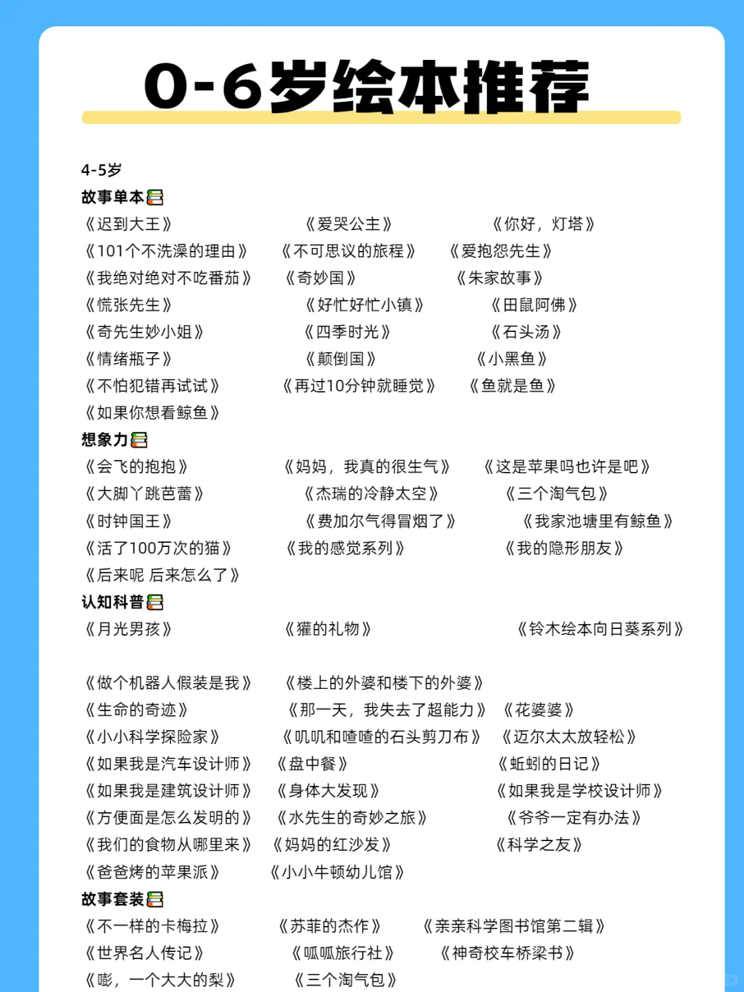 # 0-6岁绘本大合集✨坚持阅读静待花开宝子