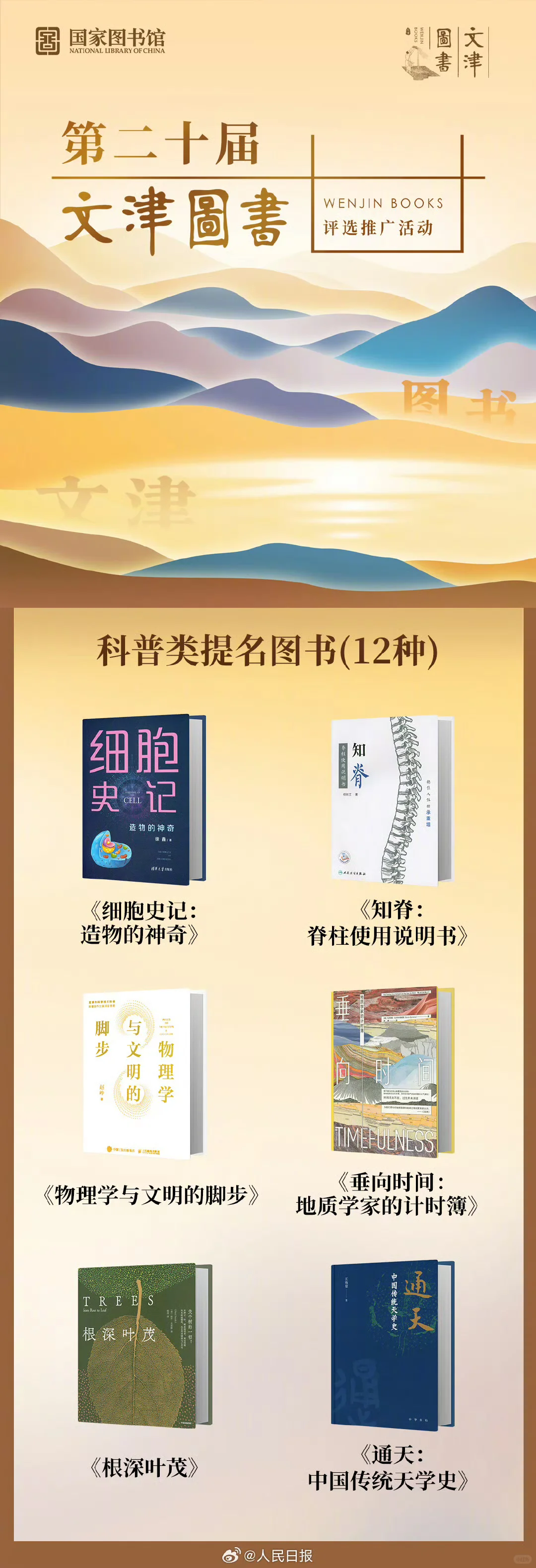 📚 国家图书馆推荐｜最新文津图书奖书单