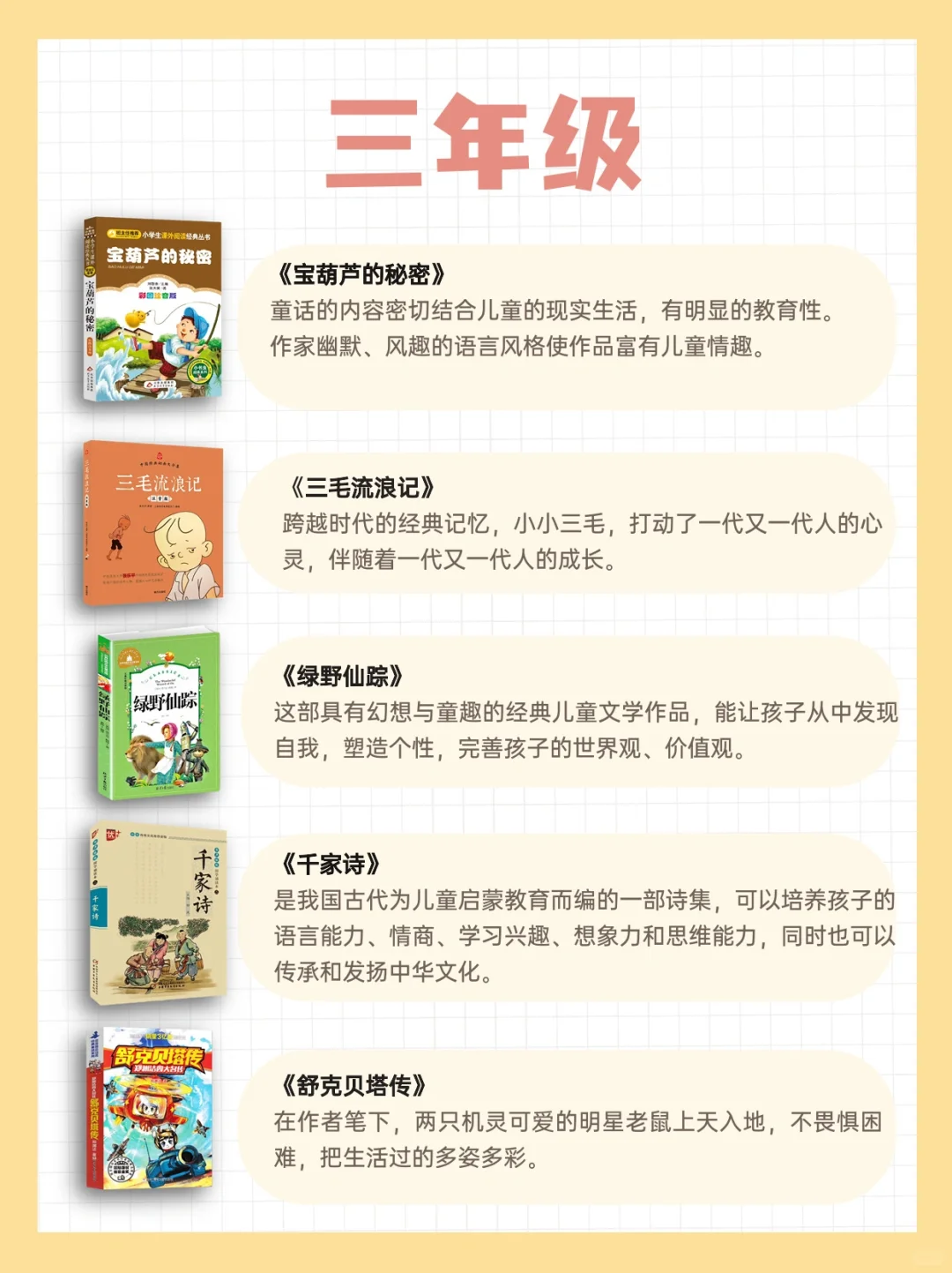 一到六年级课外必读书目汇总
