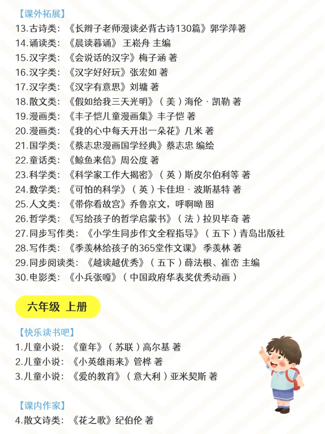 2024最新 | 官方推荐小学生阅读书单