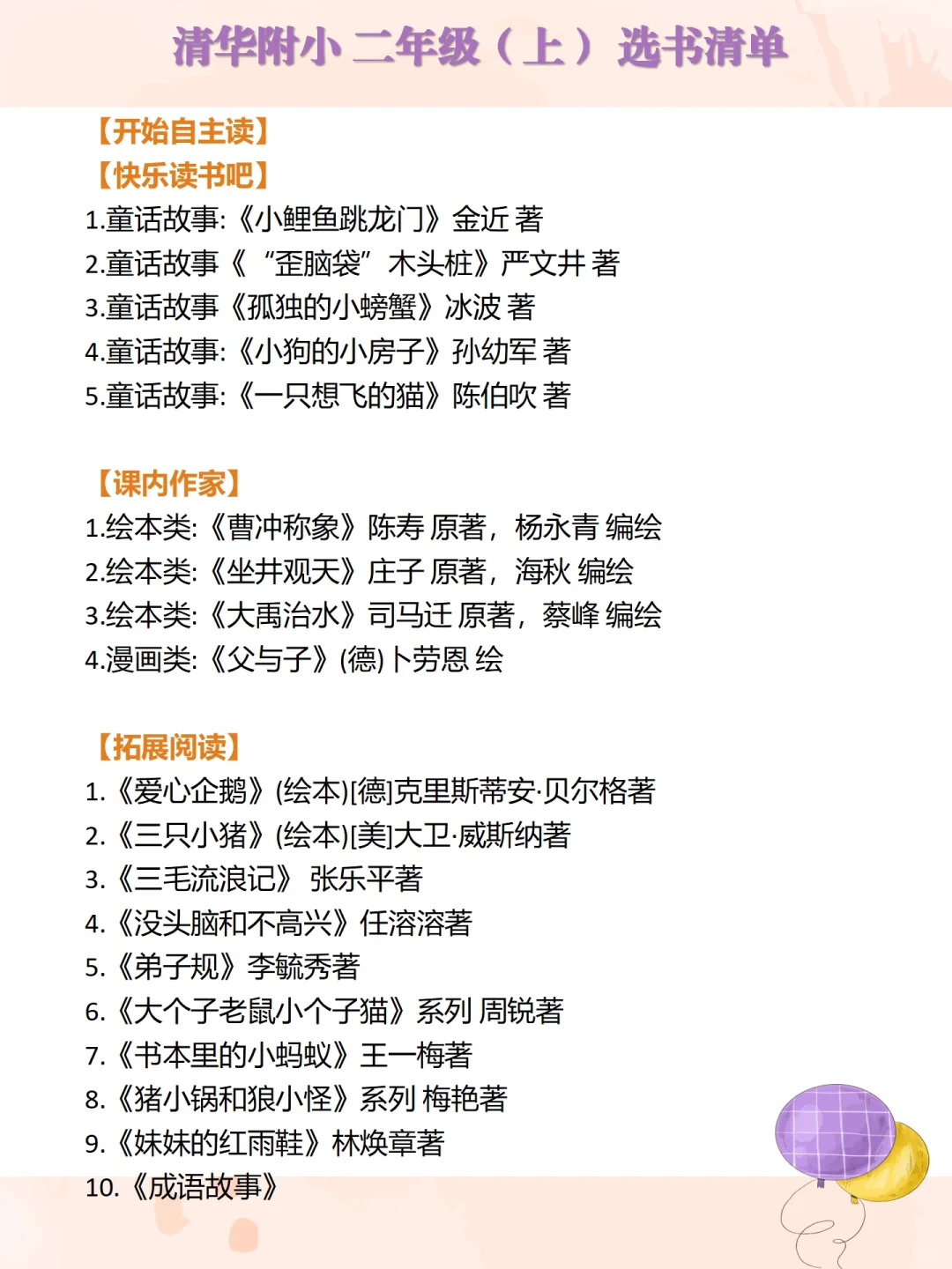 我发现海淀名小1-6年级阅读书单全在这里啦！