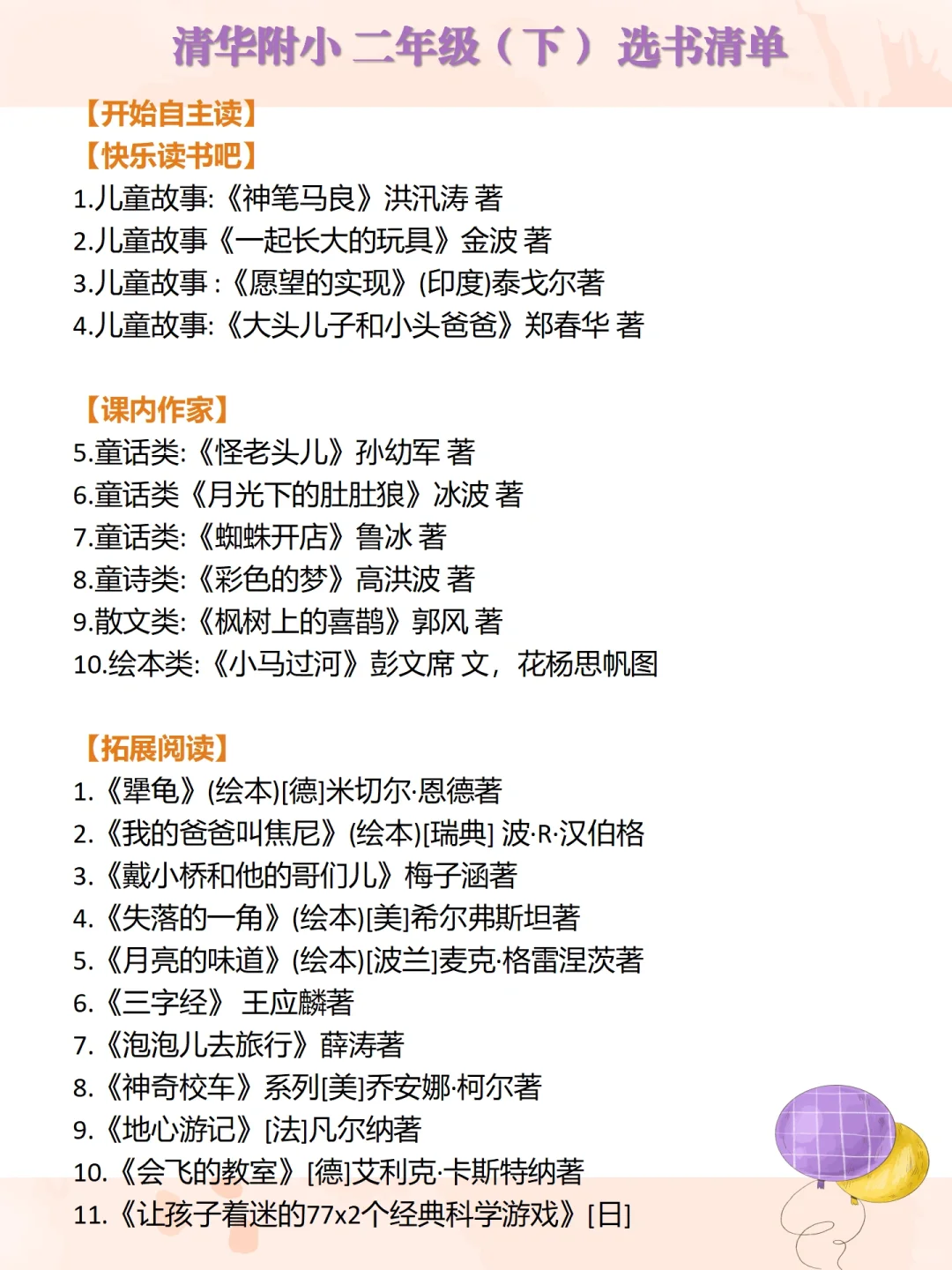 我发现海淀名小1-6年级阅读书单全在这里啦！