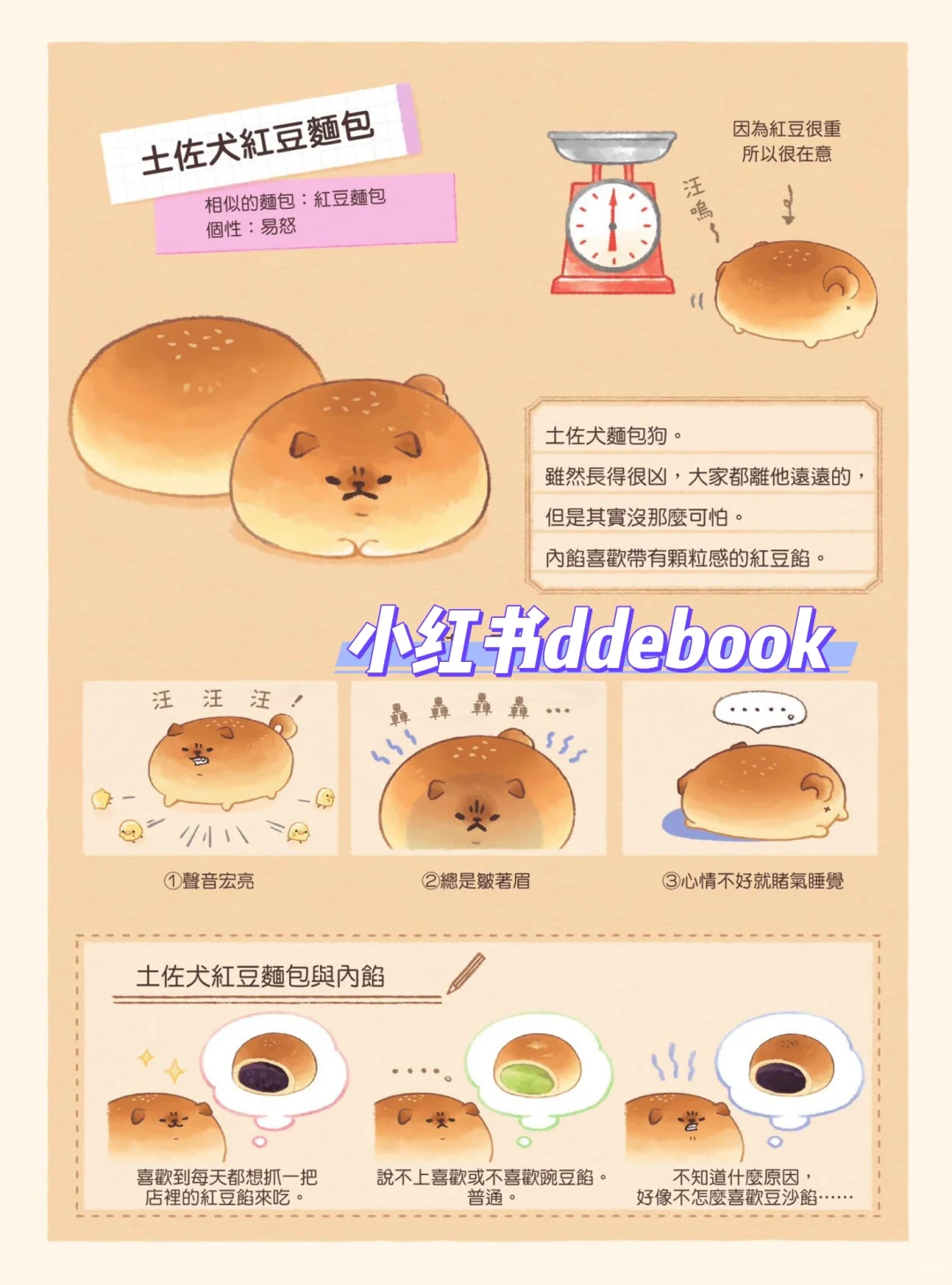 A10《麵包狗》烘焙面包书，可爱狗狗造型面包