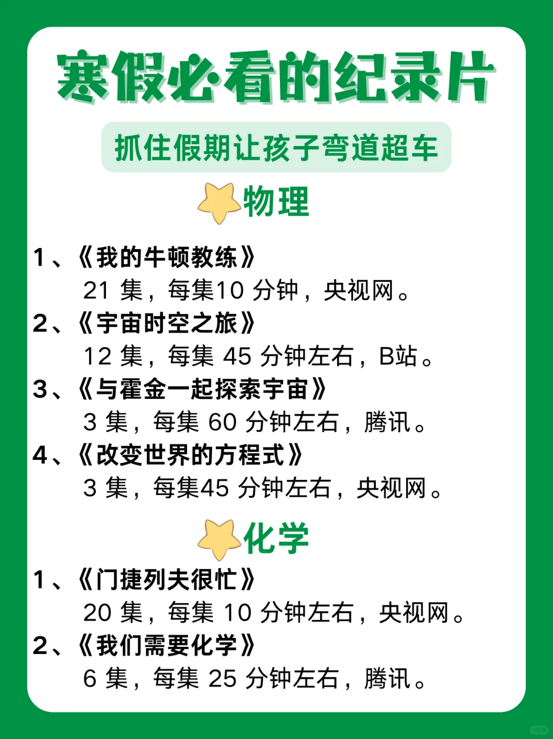 央视推荐暑期必看30部神级纪录片🔥