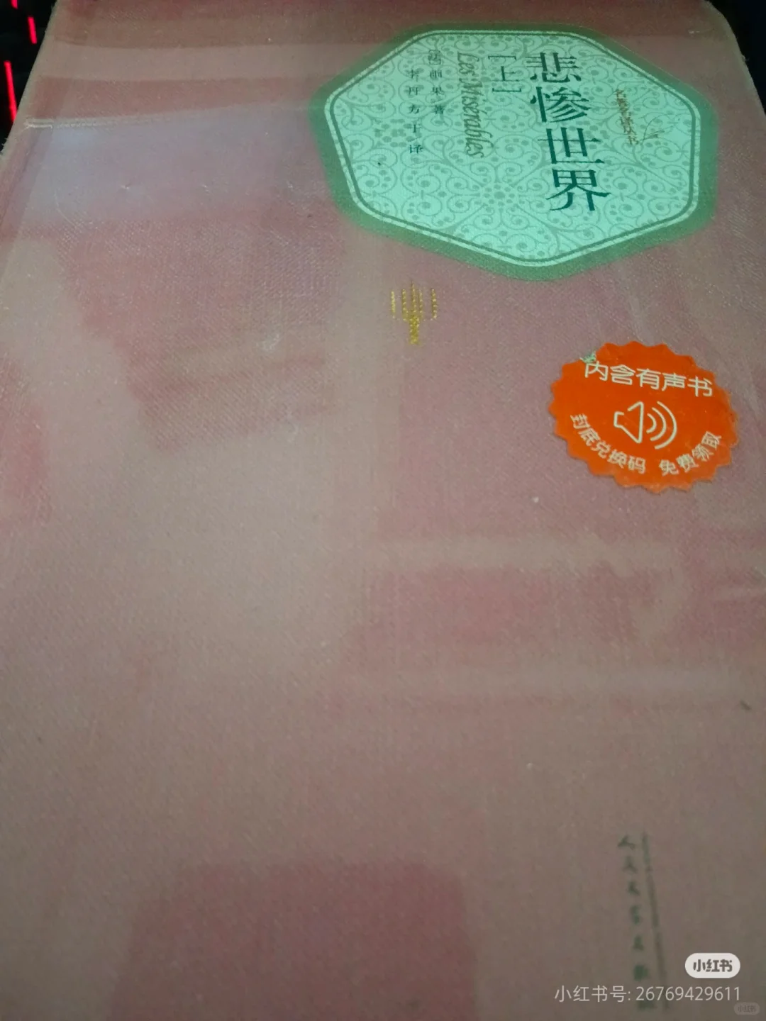 出一套人民文学出版社，雨果的悲惨世界