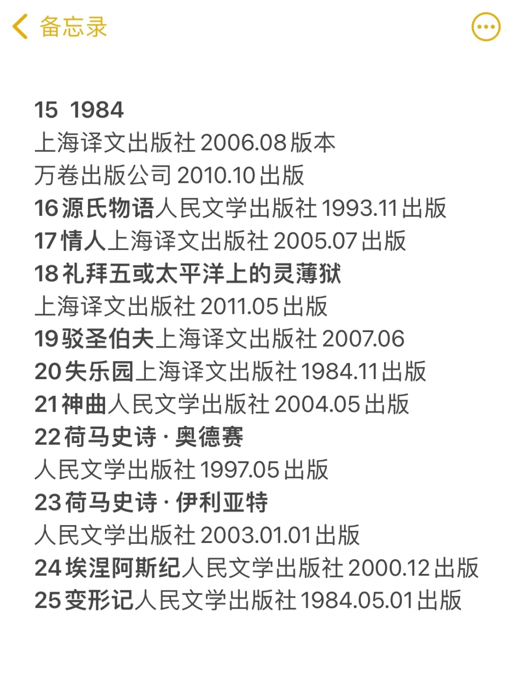 100本外国经典文学的最佳中译本！！！