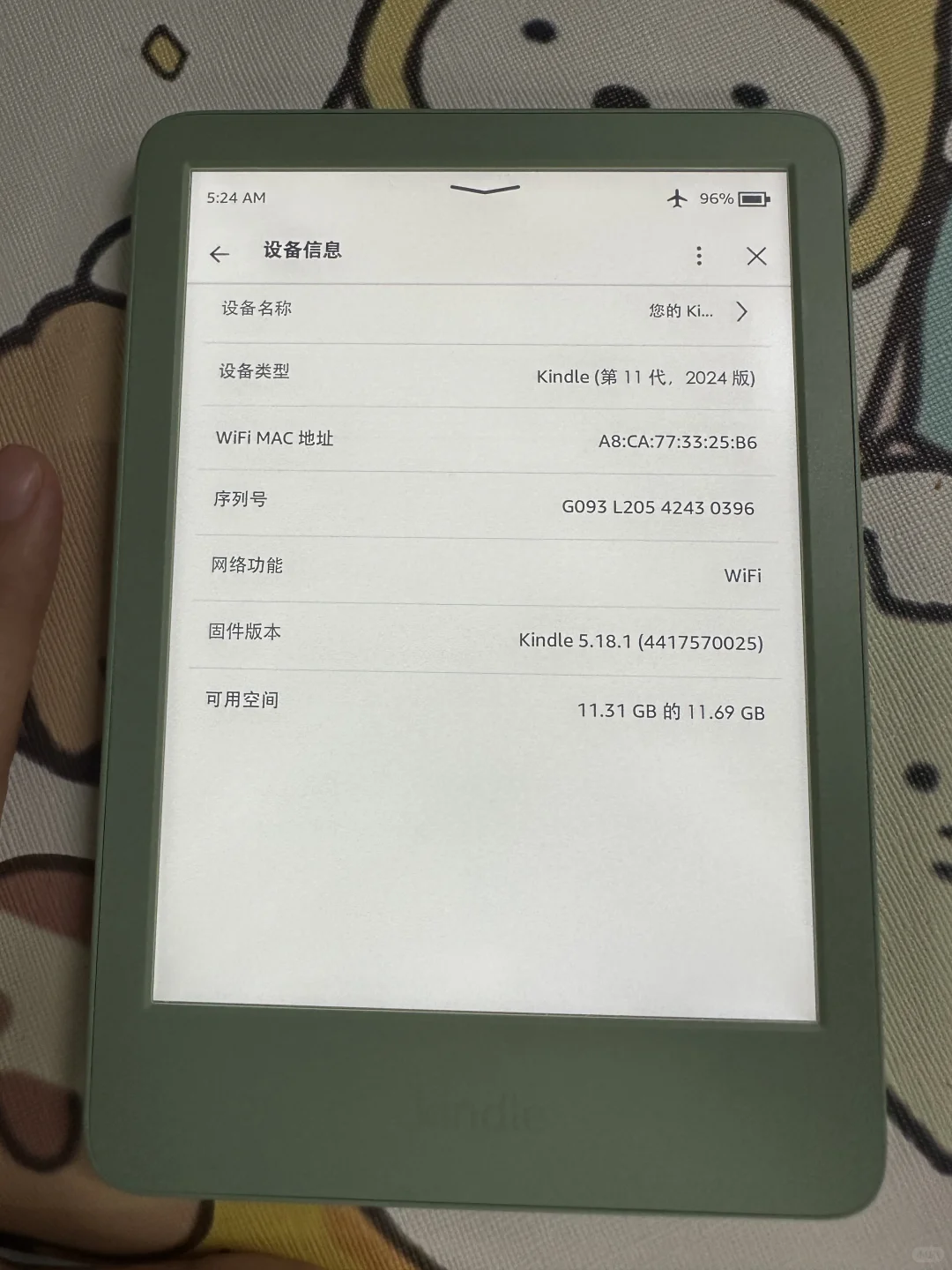 不知哪位高人欲收kindle 2024抹茶绿