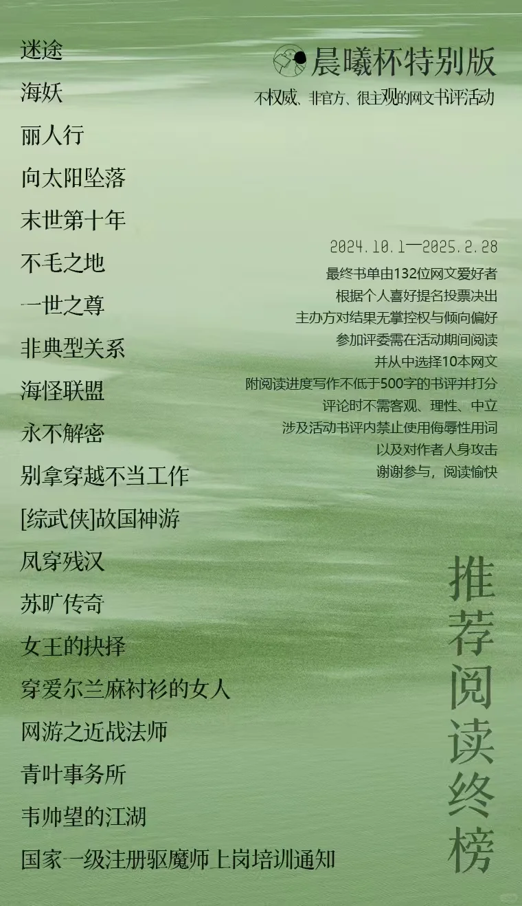 第八届晨曦杯公布获奖名单！