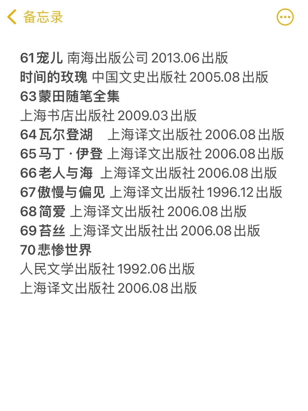 100本外国经典文学的最佳中译本！！！