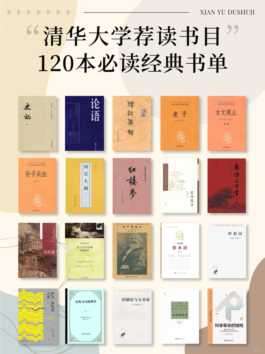 清华大学推荐读书目，你读过几本