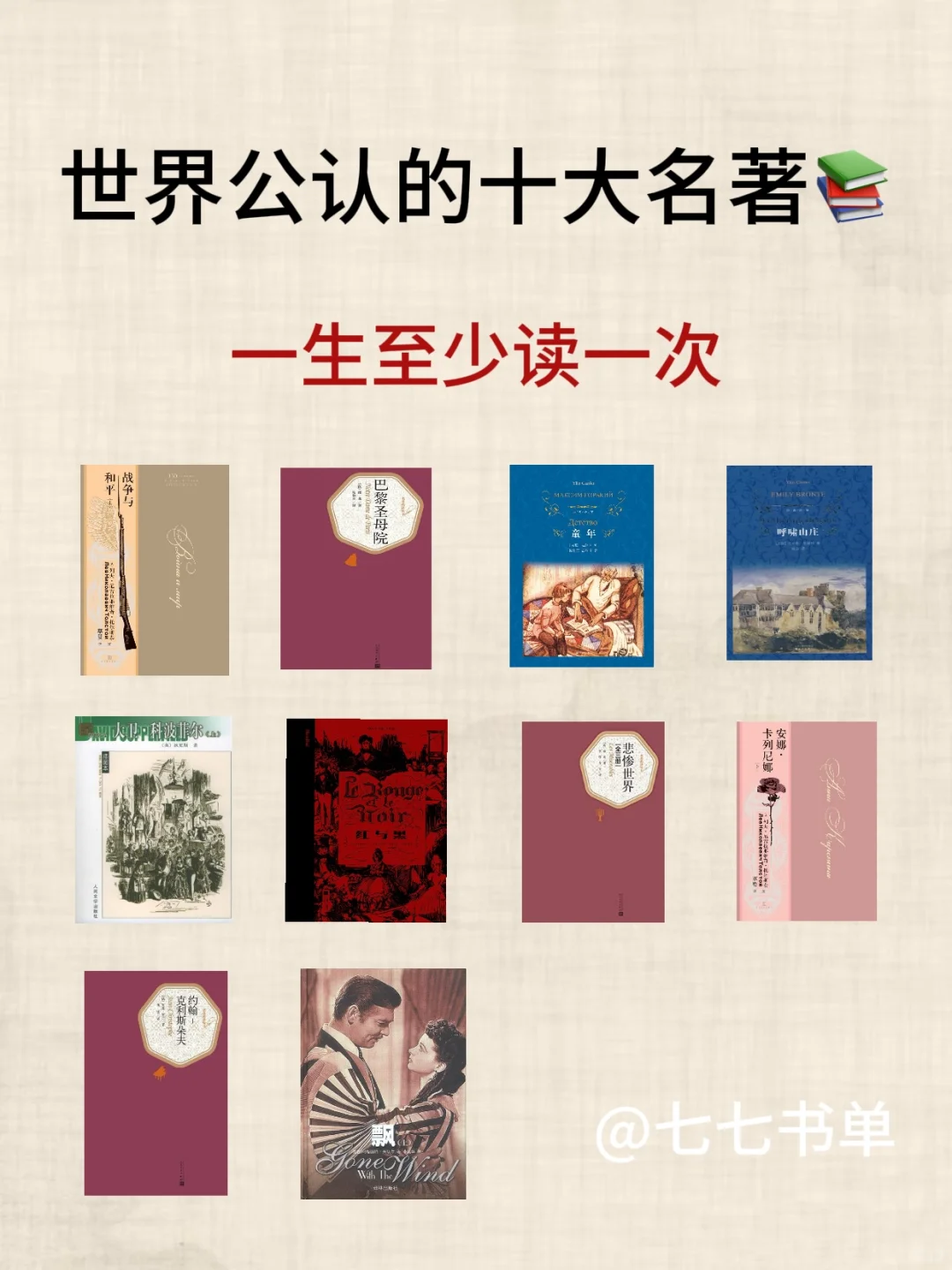 世界公认的十大名著📚震撼灵魂必读