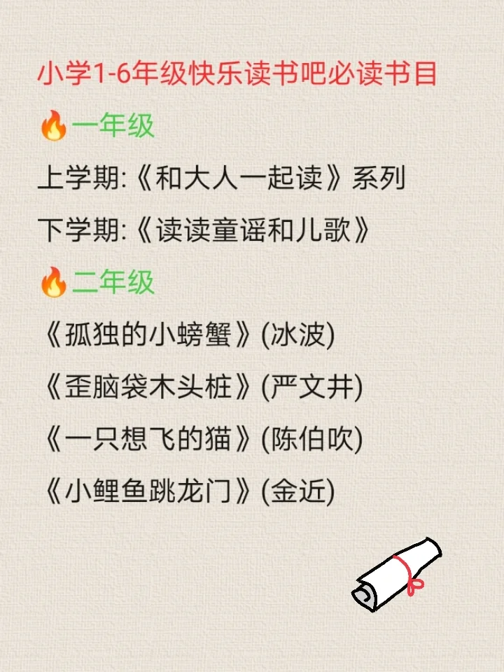 快码住🔥小初高12年必读书目整理好了❗️