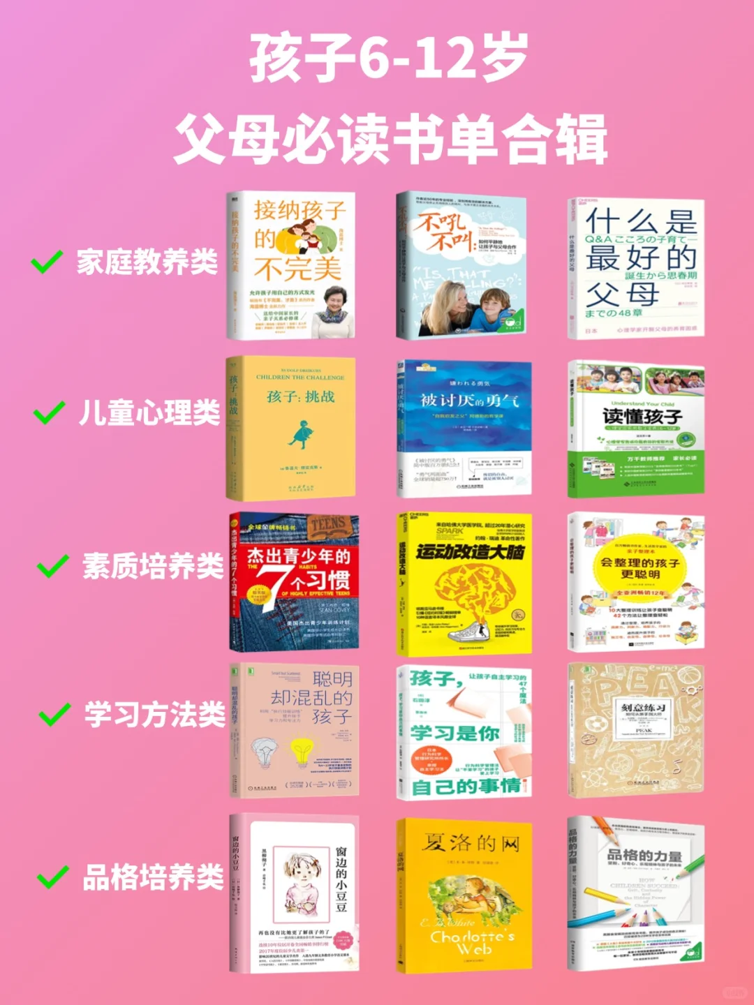 📖孩子6-12岁，家长必读书单，找回松弛感