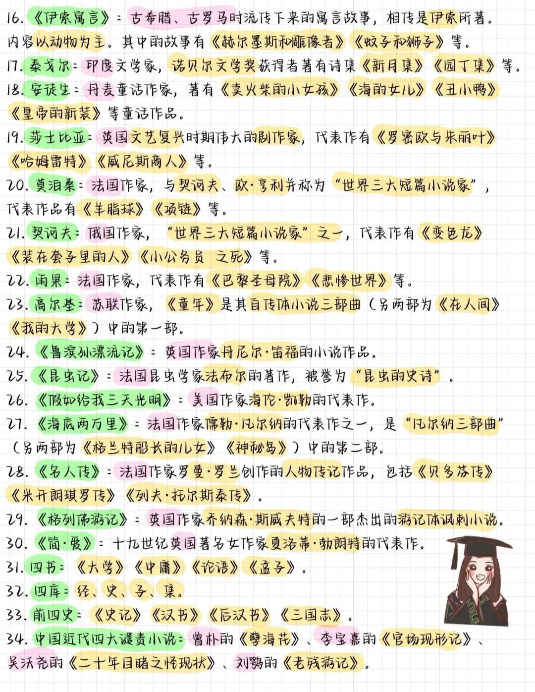 🔥干货❗中考语文必备文学常识积累✔|||今天