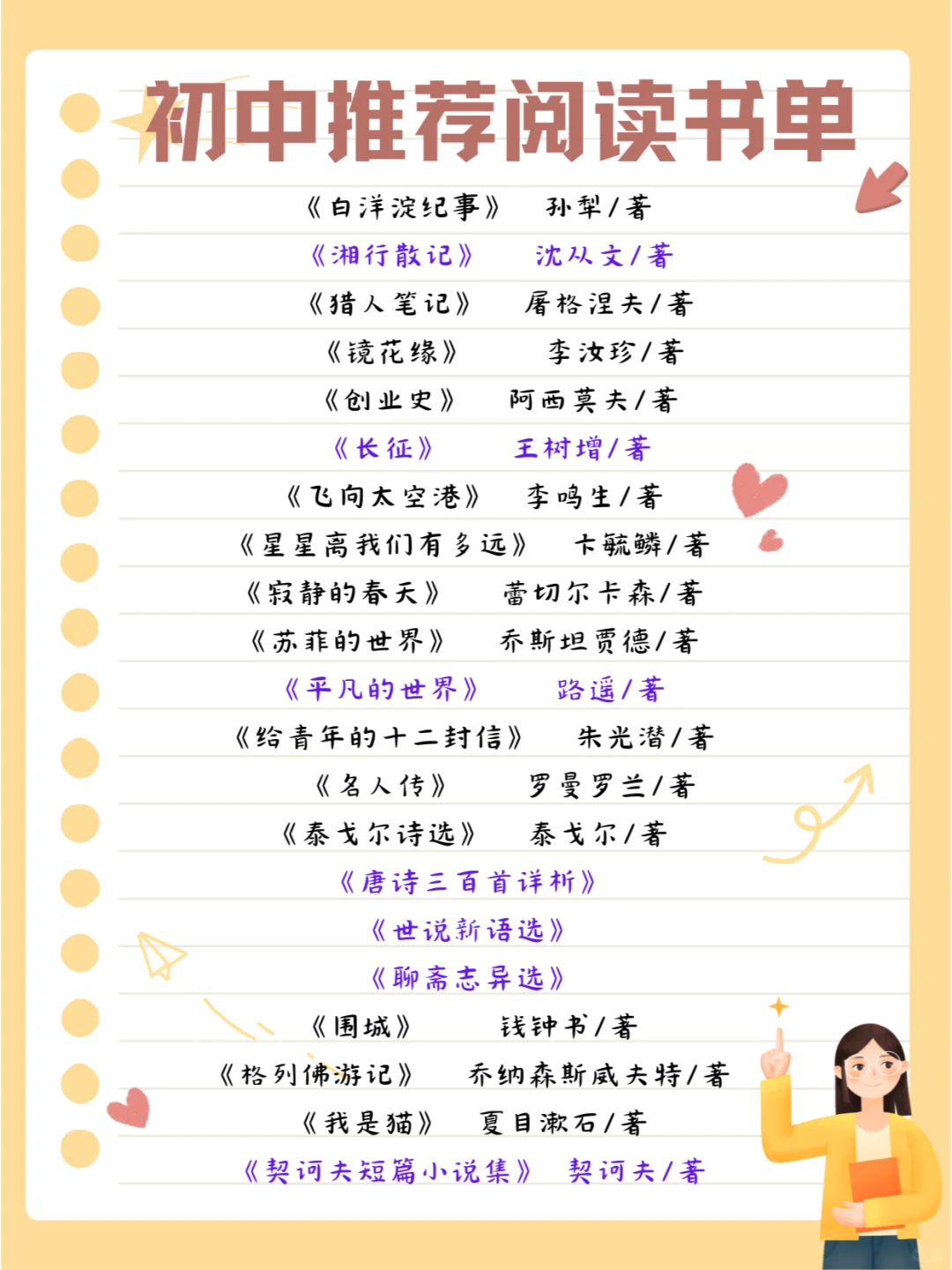 初中推荐阅读书目