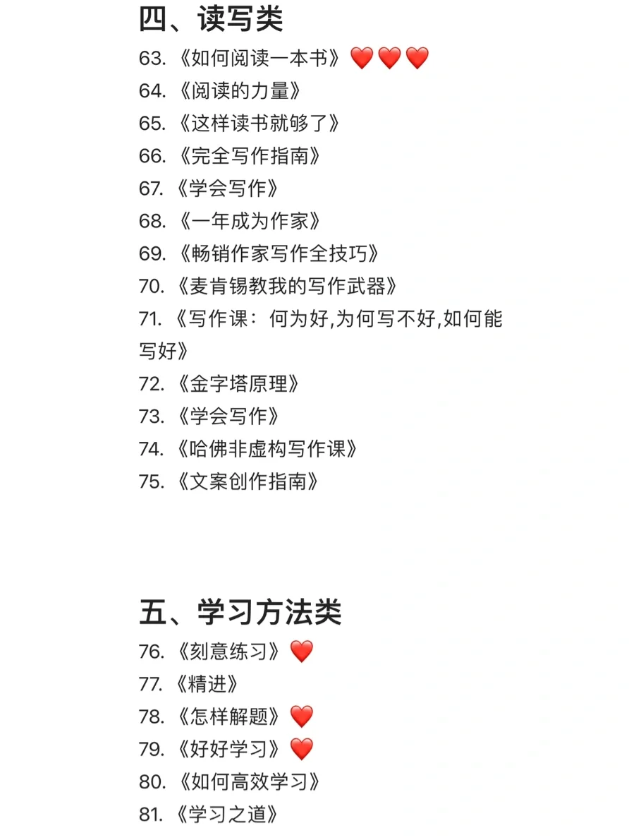 书单推荐| 14大类共154本经典好书