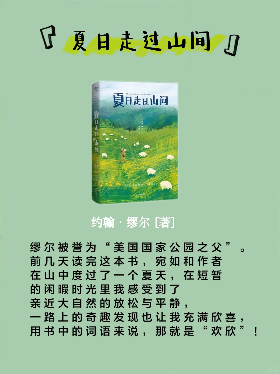 🌳夏日书单|在文字里过夏天