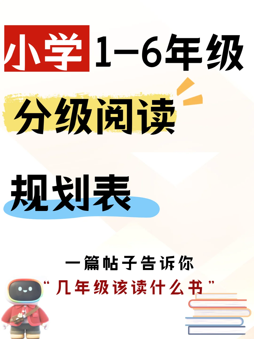 小学1-6年级超详细分级阅读规划表📜