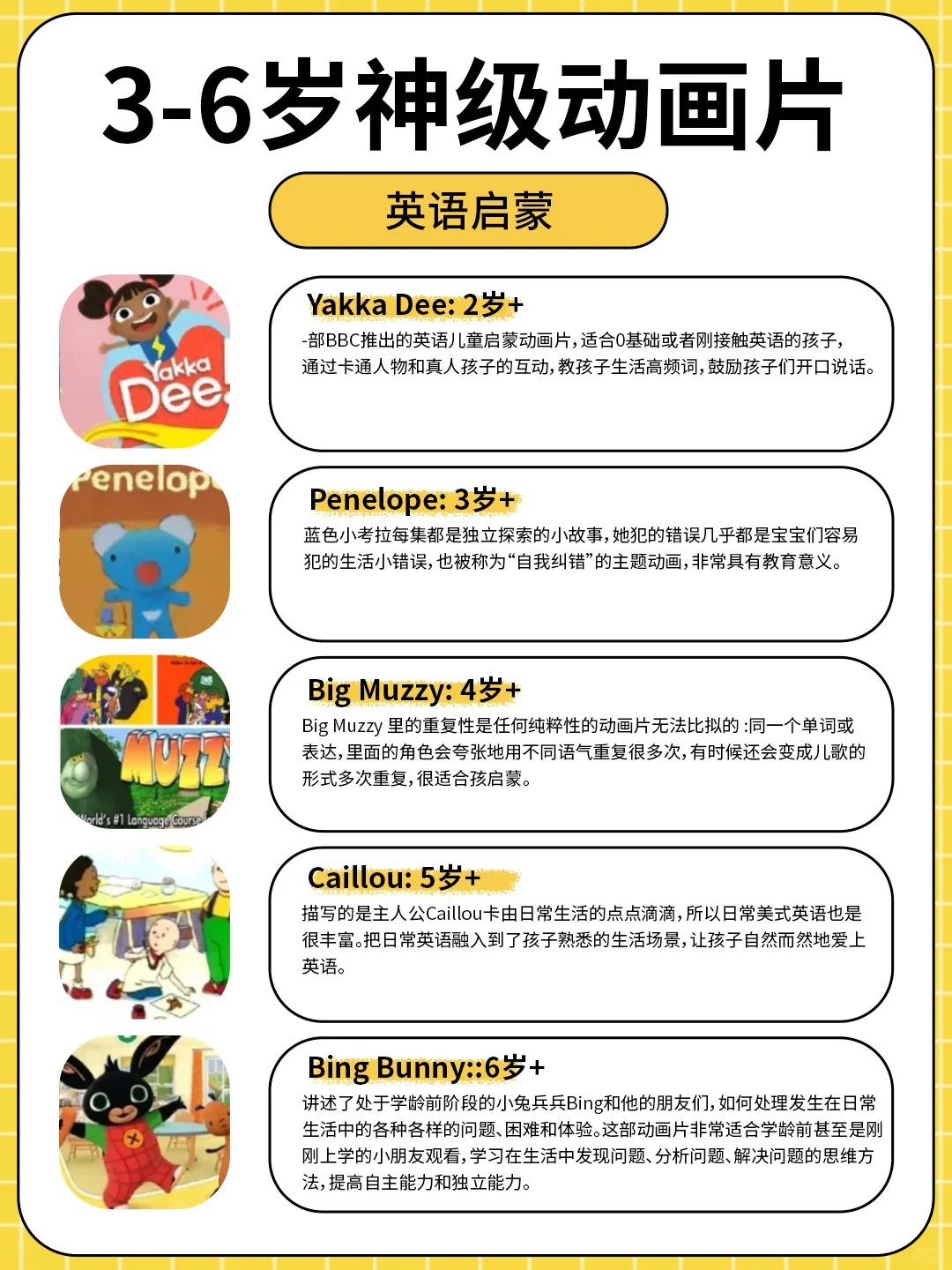 人民日报力推，墙裂推荐3-6岁神级动画片