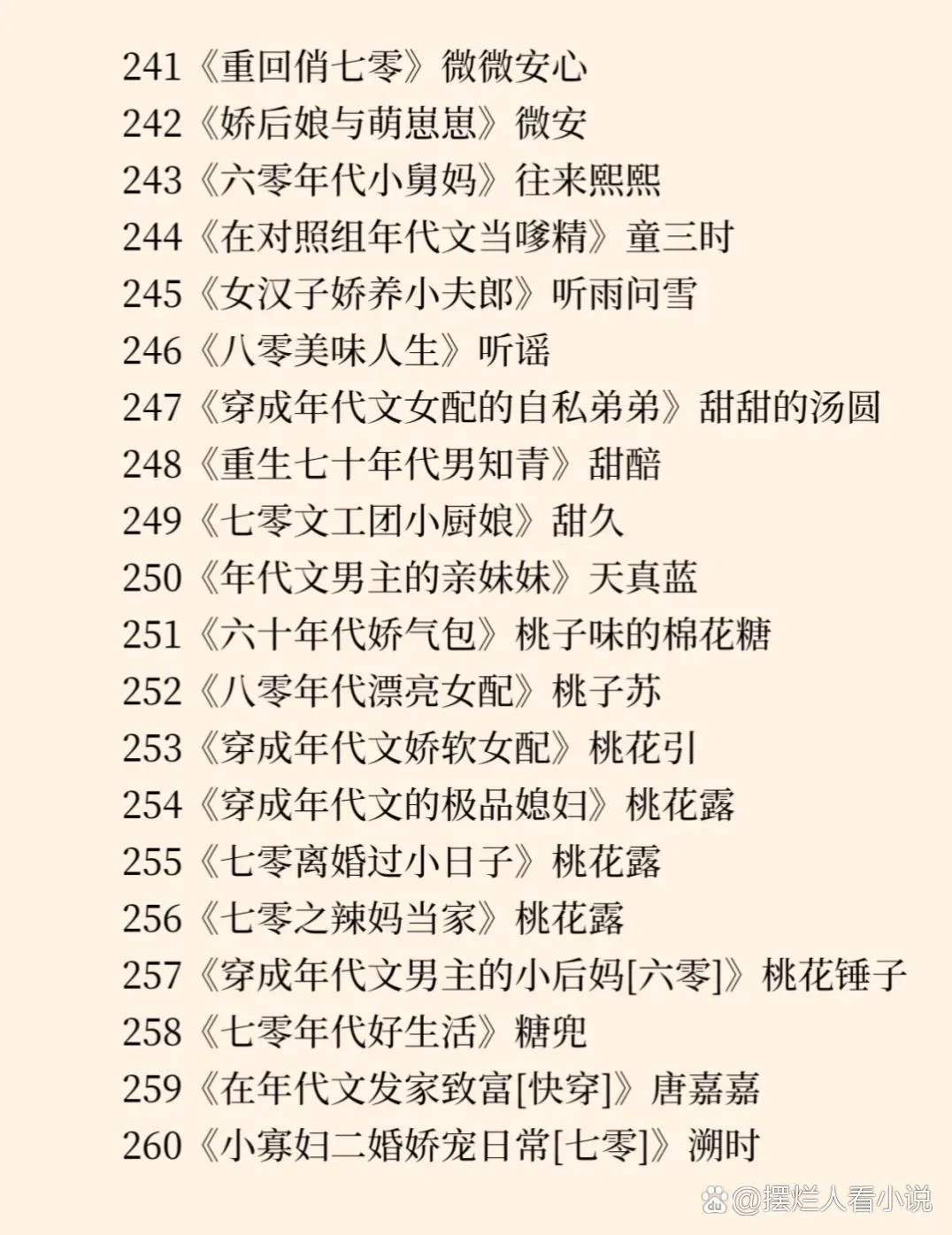 好看的年代文互相推荐