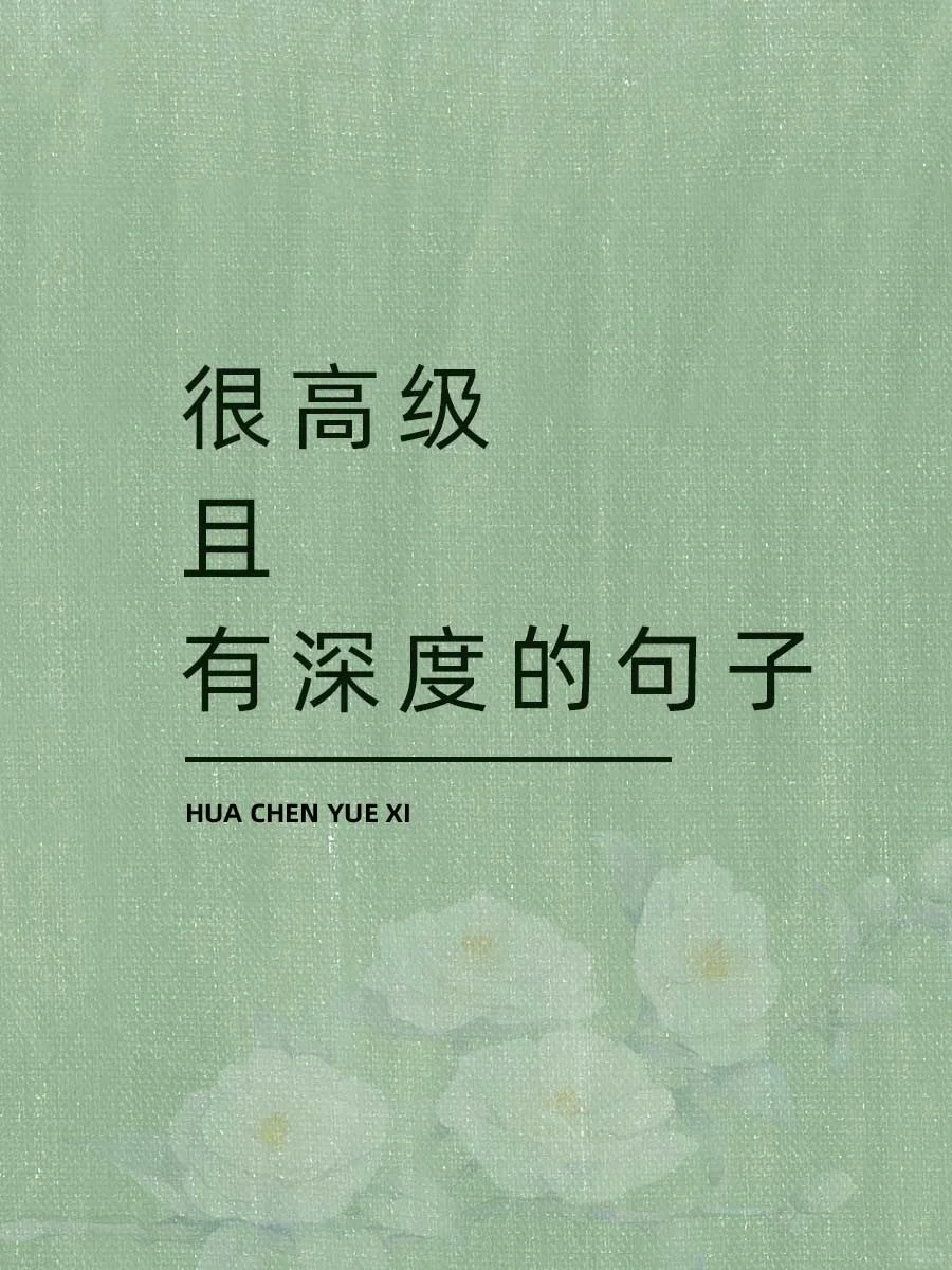 高级且有深度的句子
