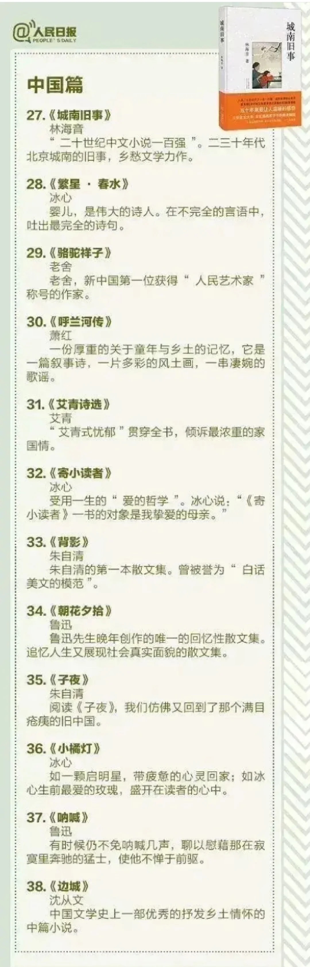 📖名著推荐 | 100部经典名著赶紧收藏～
