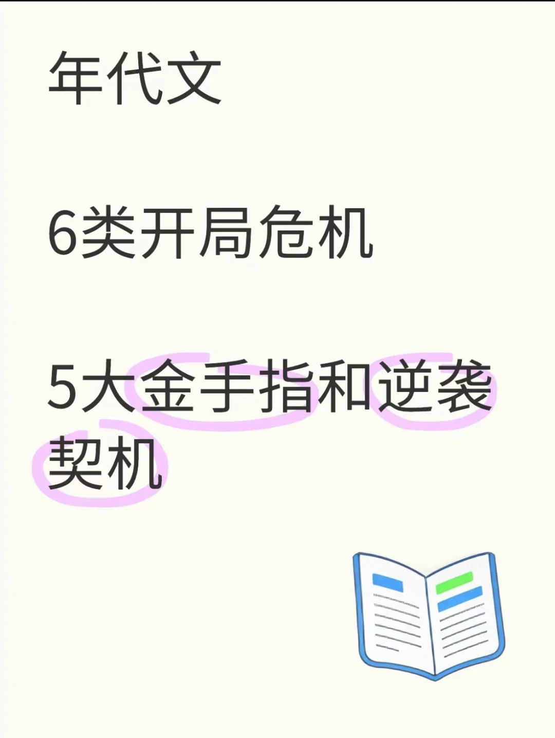 年代文 六类开局危机 五大金手指和逆袭契机