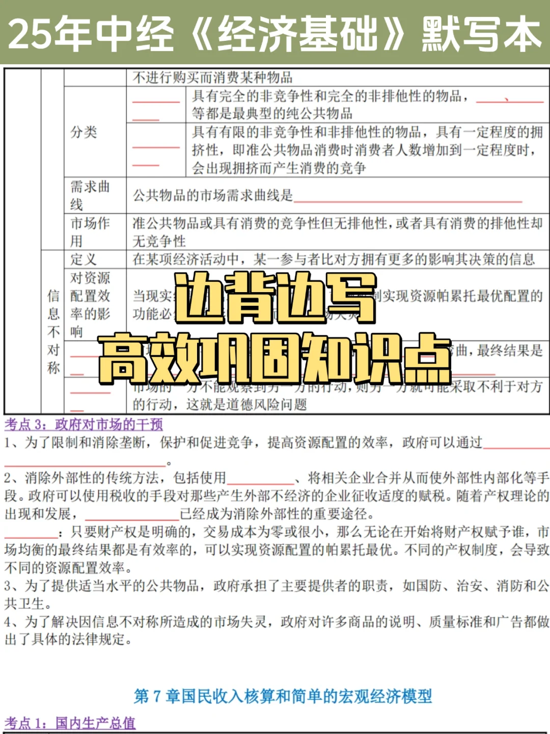 119页❗用好25中经默写本，事半功倍🔥