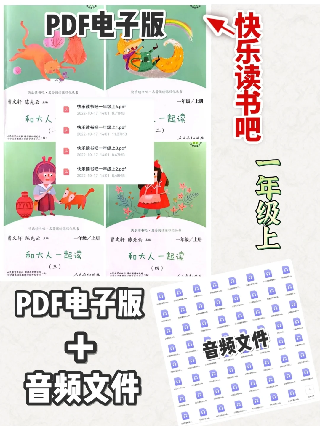 你们要的快乐读书吧、和大人一起读PDF来啦