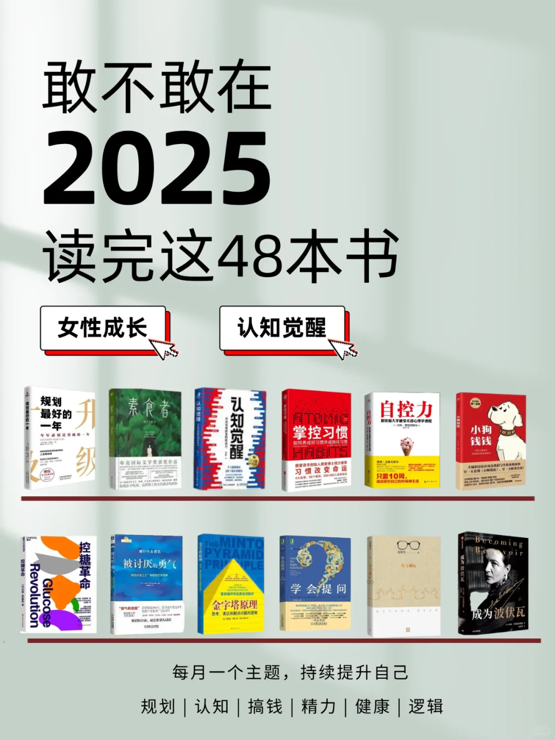 敢不敢在2025年，挑战读完这48本书📚！