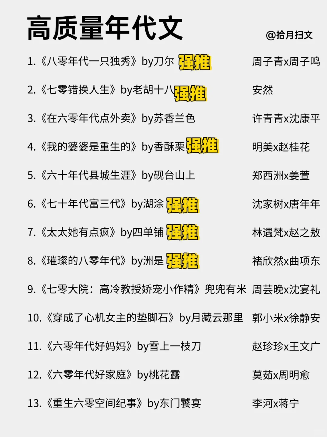 墙裂推荐❗❗巨好看年代文合集#小说