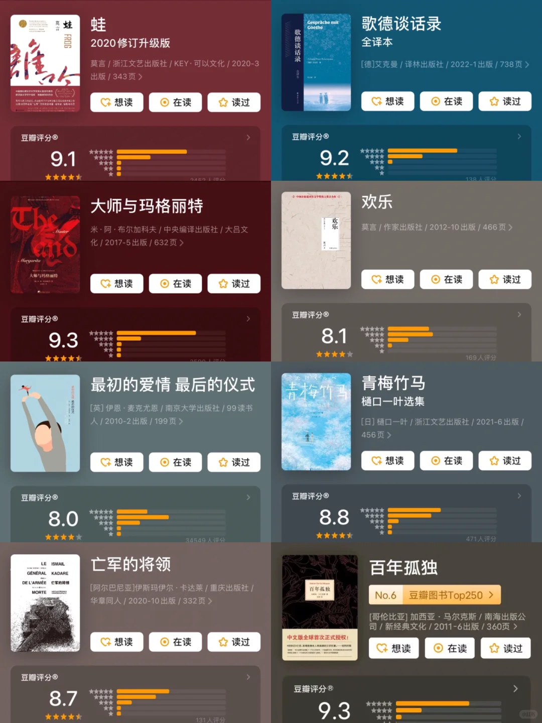 敢不敢用一年时间读完余华反复推荐的80本书
