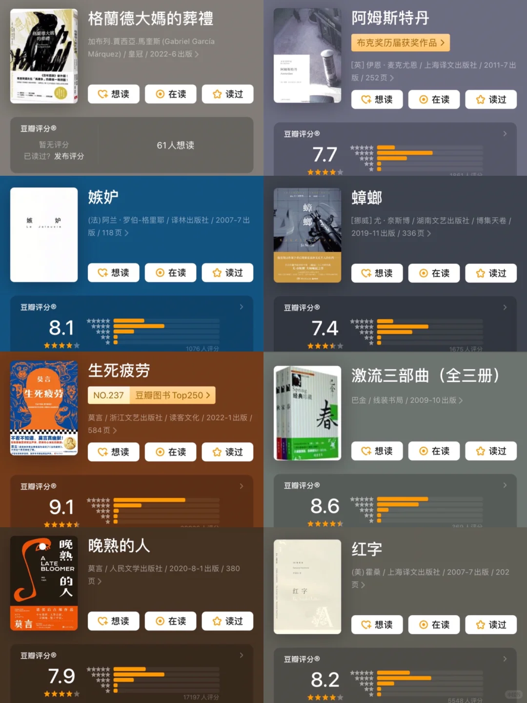 敢不敢用一年时间读完余华反复推荐的80本书