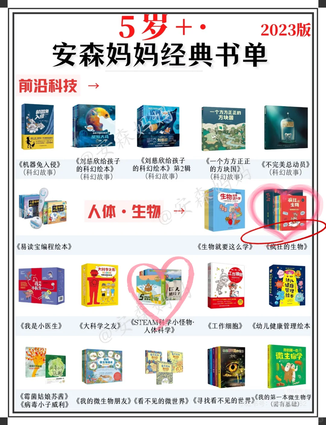 🍃5⃣️岁➕被安森妈妈种草的书单！📚