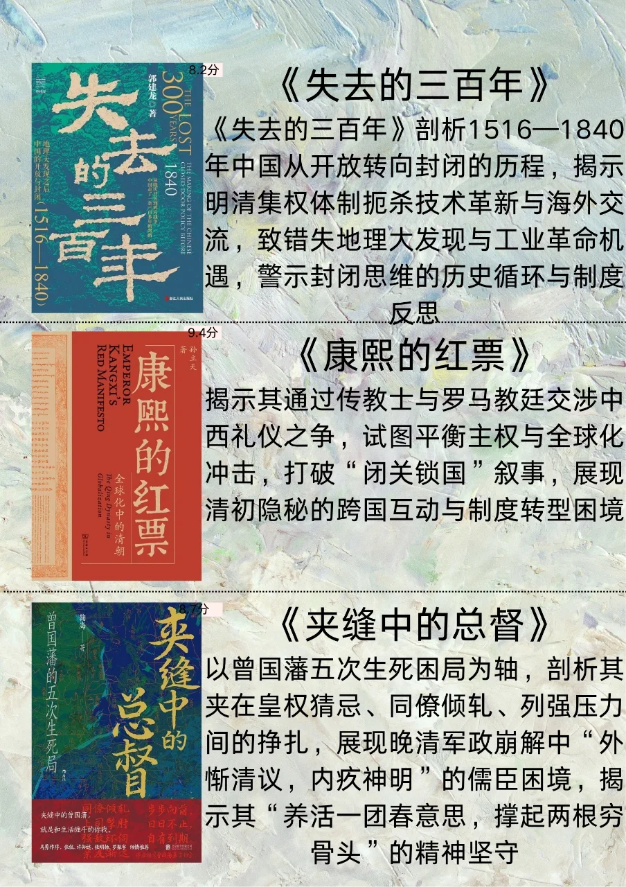 豆瓣高分 TOP15历史书单/重塑认知边界